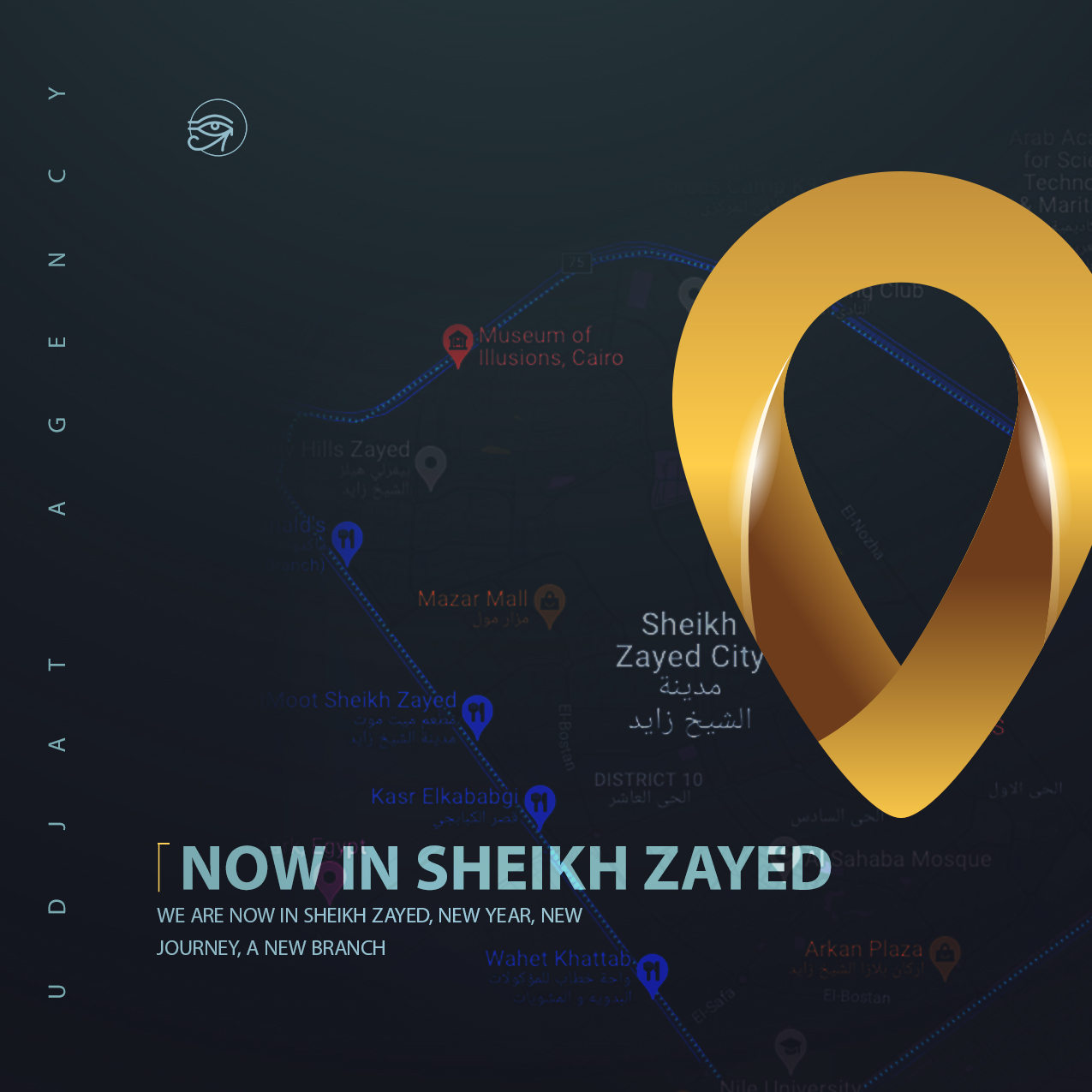 Udjat is now in sheikh zayed, Cairo, and giza