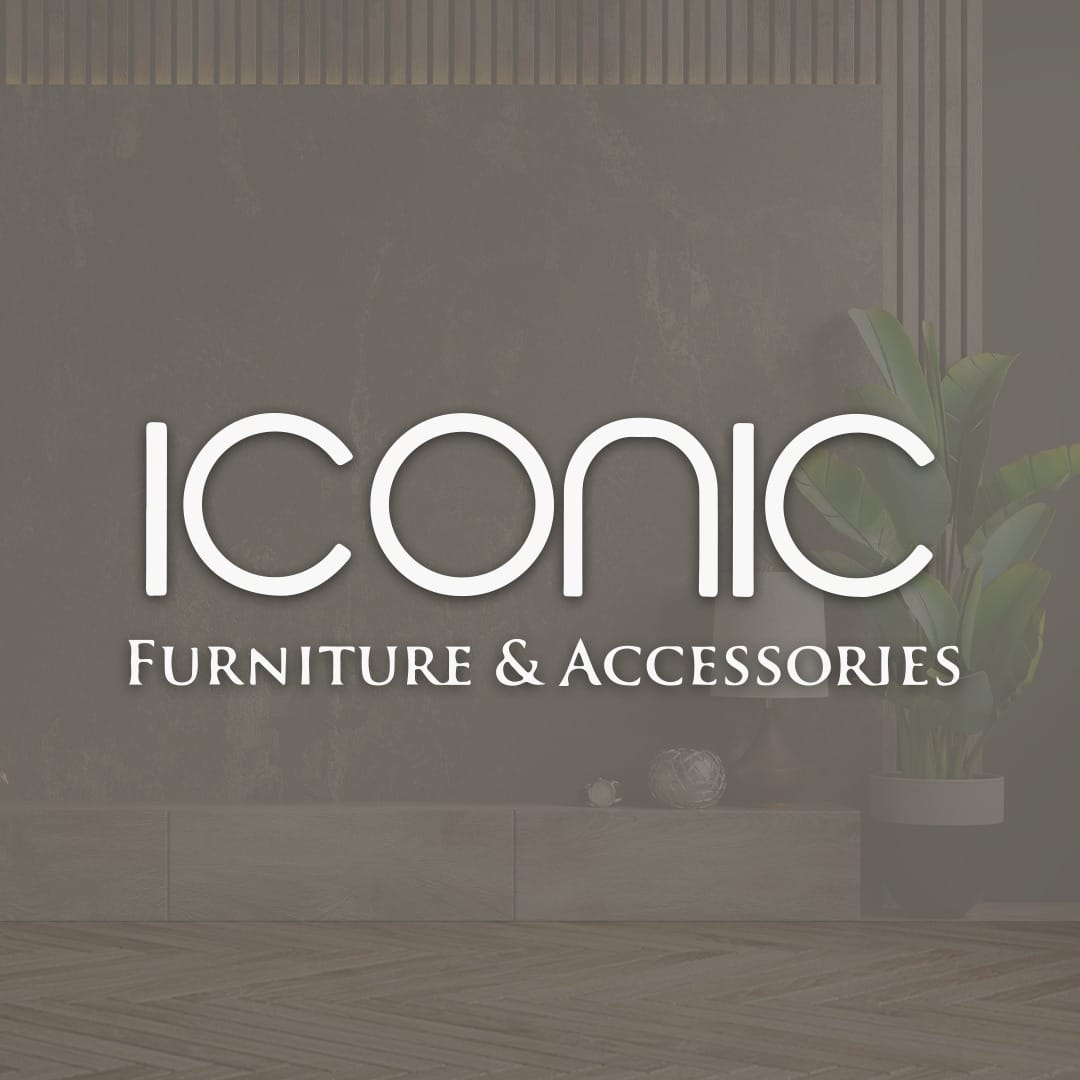 Iconic one of the best furniture stores the logo consists of the word iconic in a white color